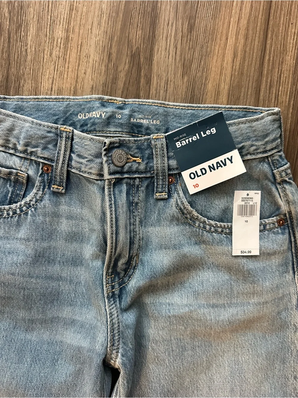 Old Navy Light Blue Wide-Leg Barrel Jeans